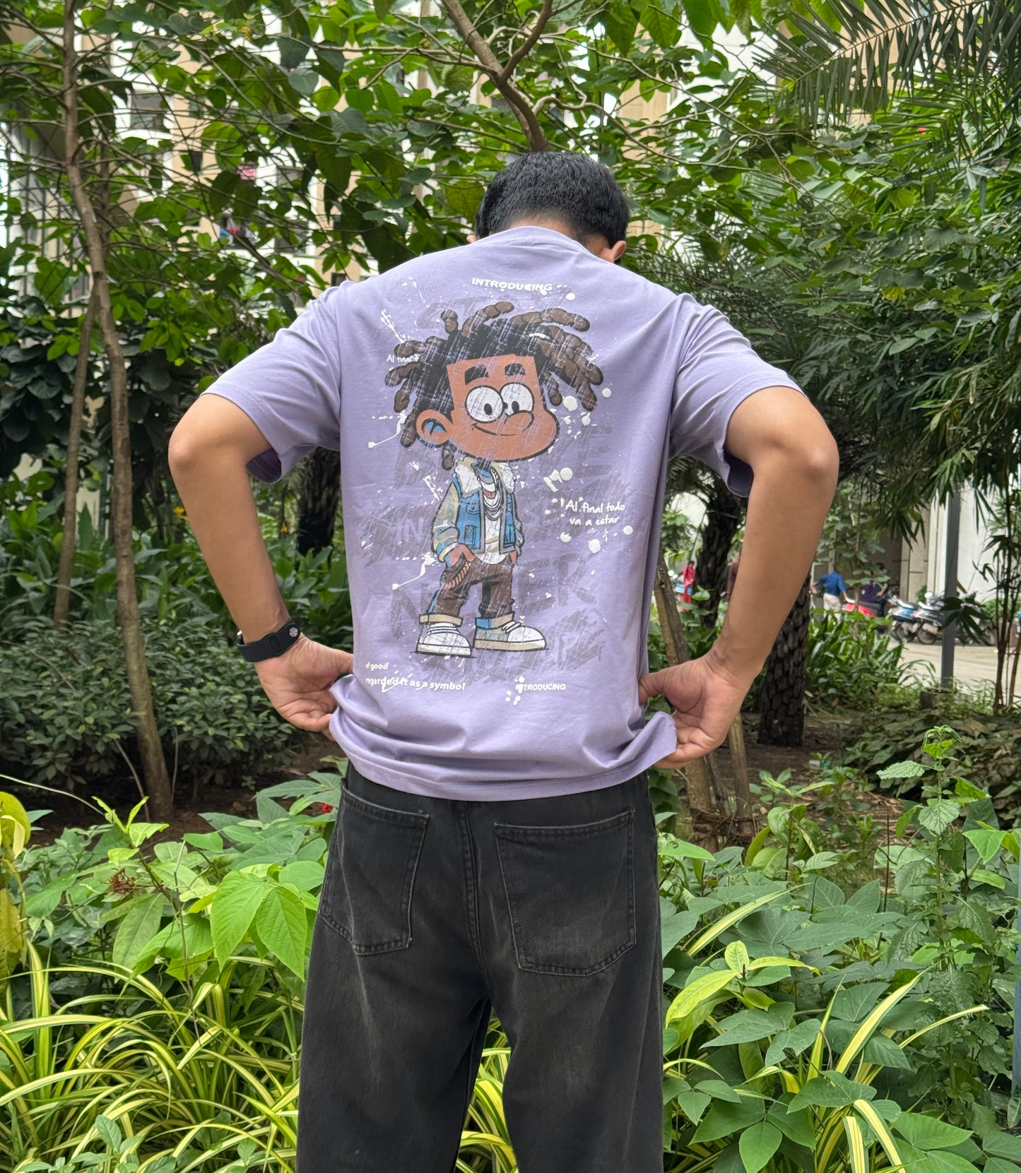 Purple Graphic Oversized T-Shirt – Street Style Comfort
