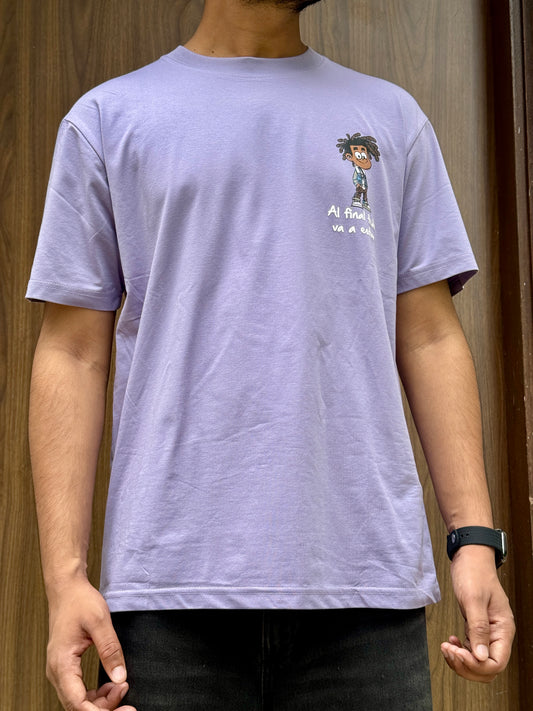 Purple Graphic Oversized T-Shirt – Street Style Comfort