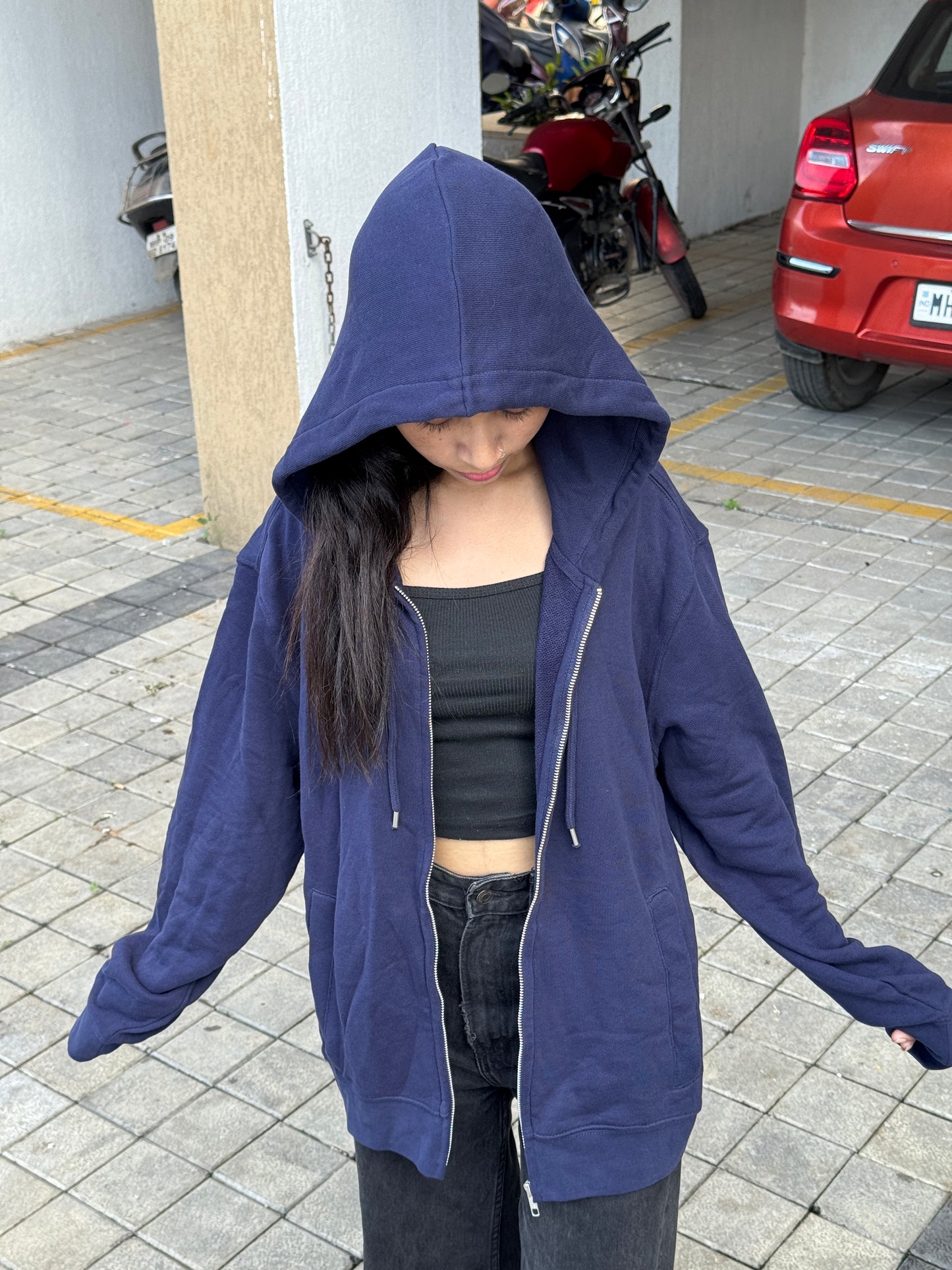 Unisex Oversized Zip-Up Hoodie