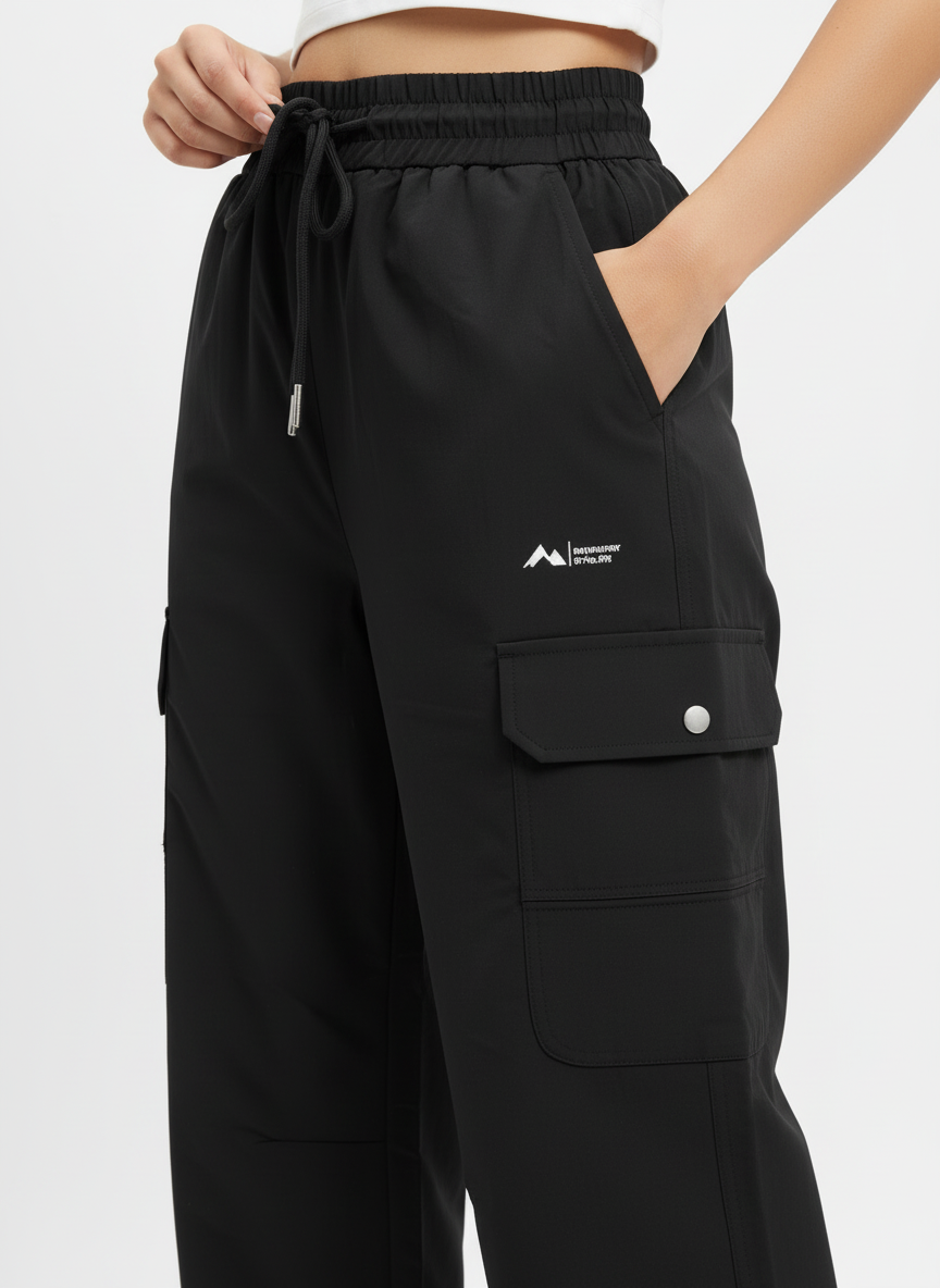 Unisex Utility Cargo Pants – Black Edition