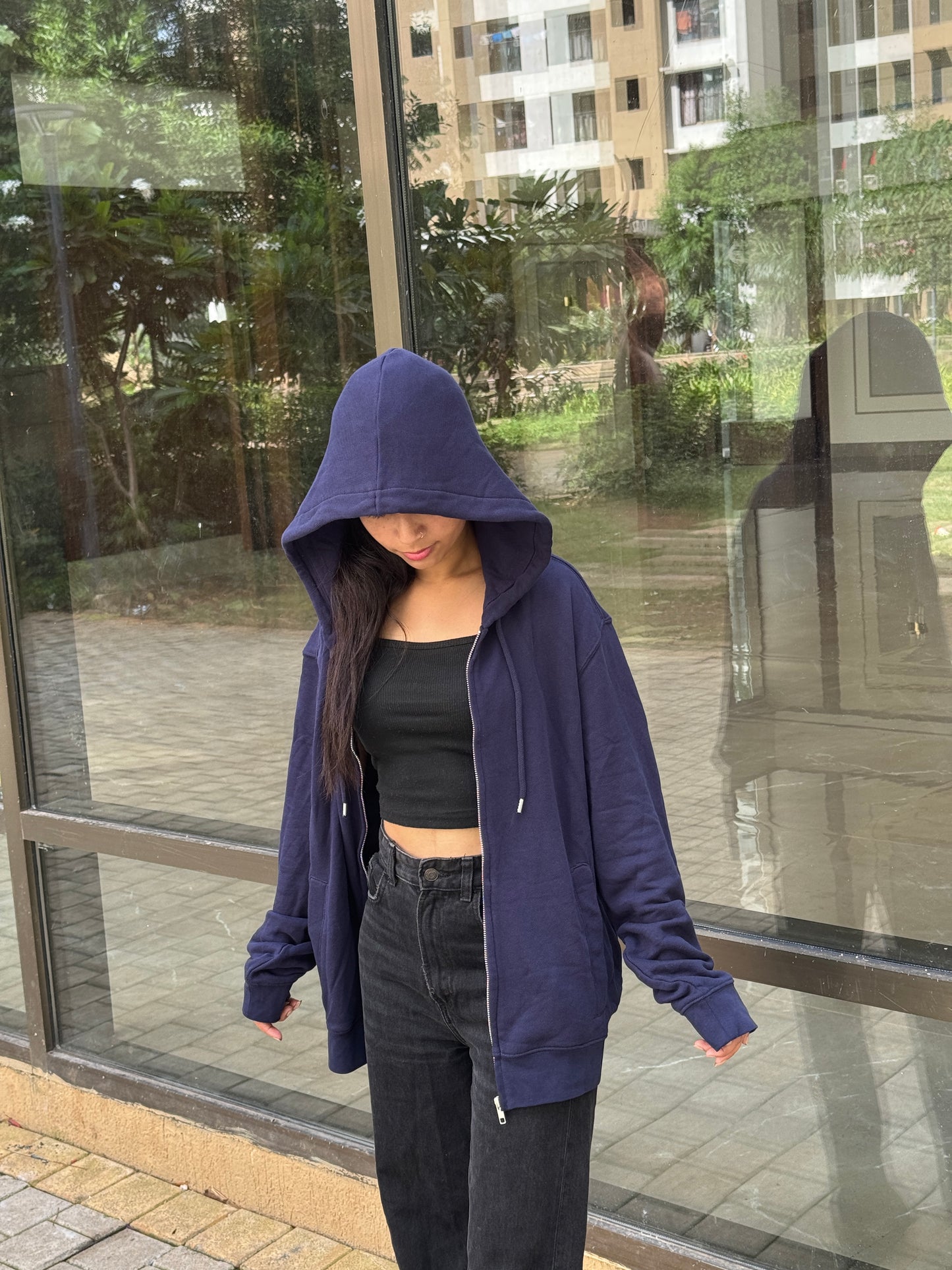 Unisex Oversized Zip-Up Hoodie