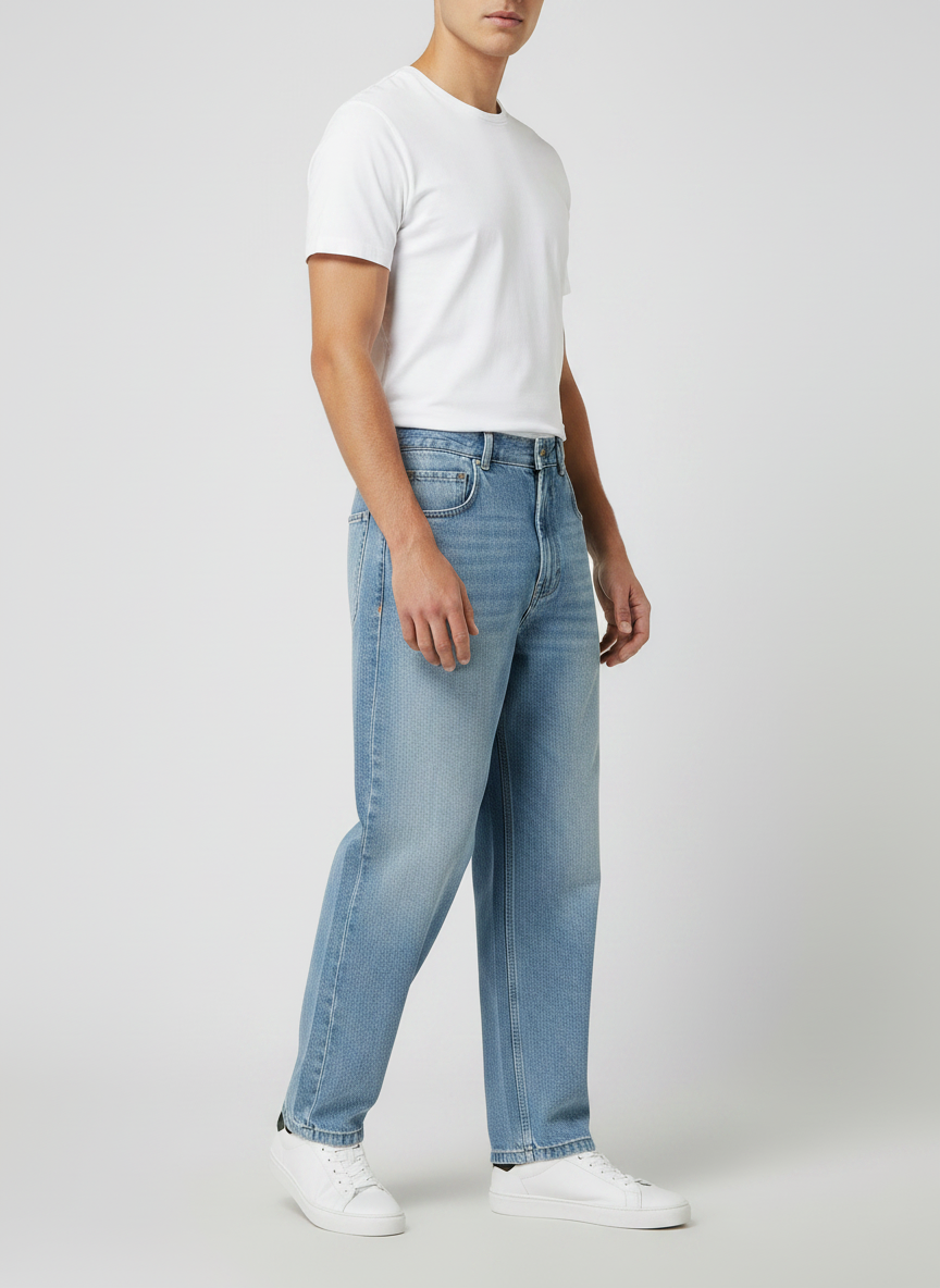 Premium Light Wash Baggy Jeans