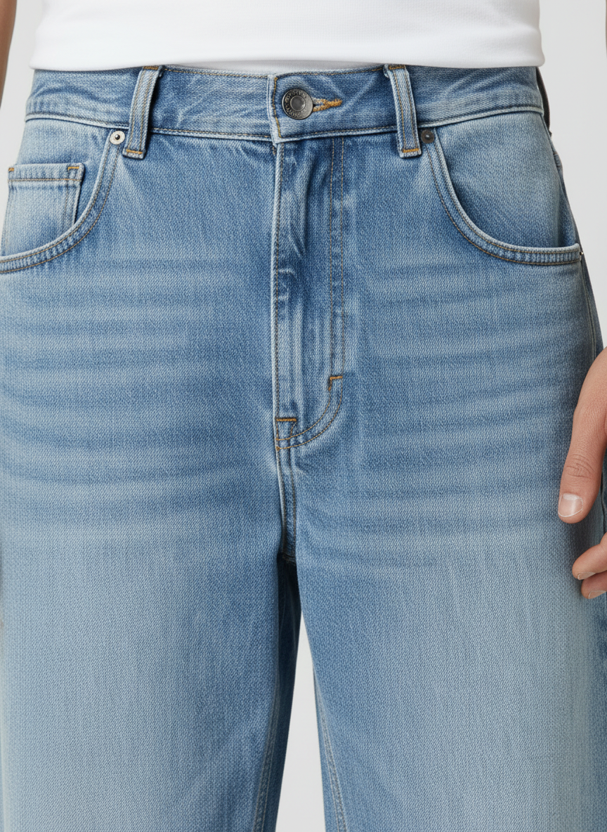 Premium Light Wash Baggy Jeans