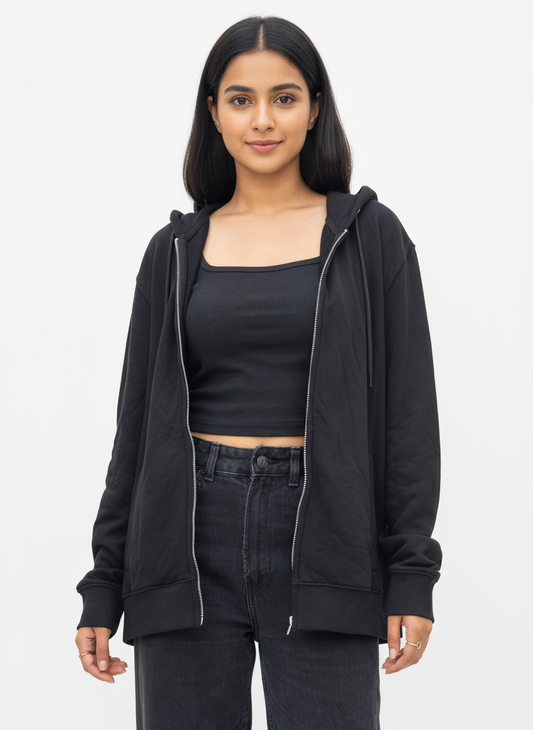 Unisex Oversized Zip-Up Hoodie