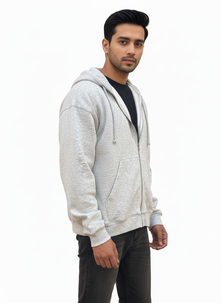 Unisex Oversized Zip-Up Hoodie