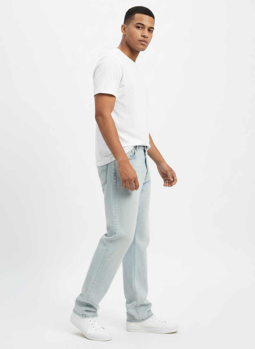 Men’s Light Blue Relaxed Fit Denim Jeans