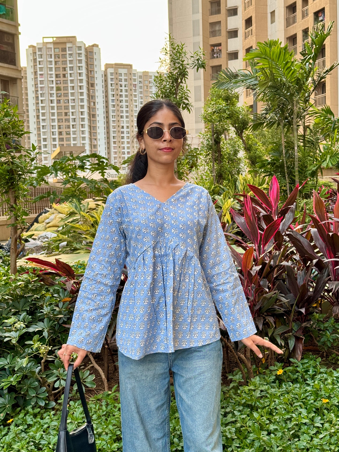 🌸 Printed Cotton Short Kurti – 4 Vibrant Shades