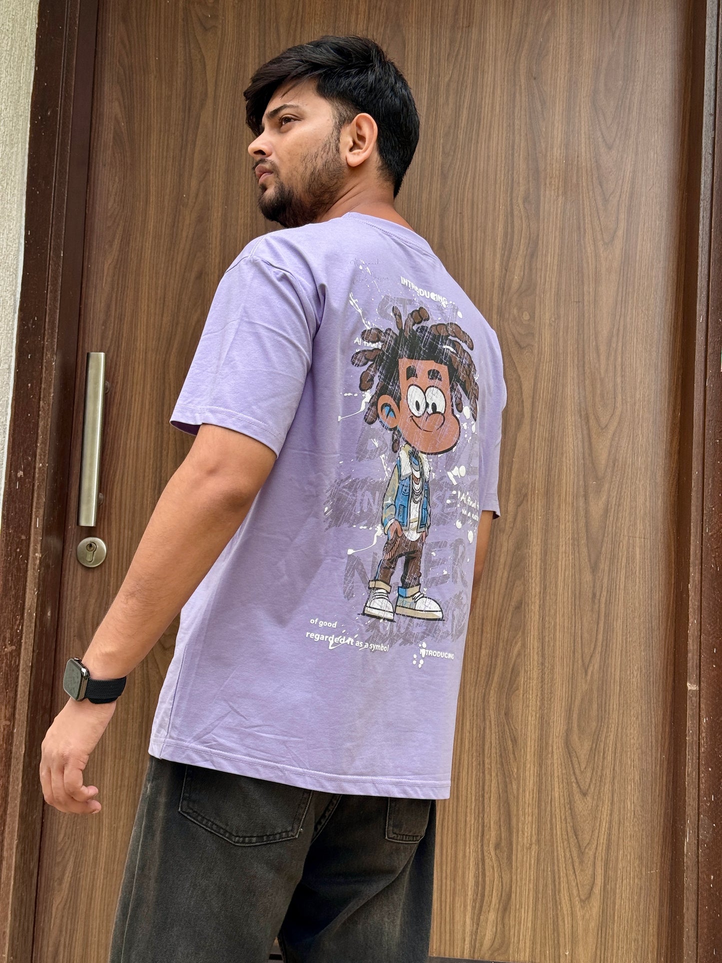 Purple Graphic Oversized T-Shirt – Street Style Comfort