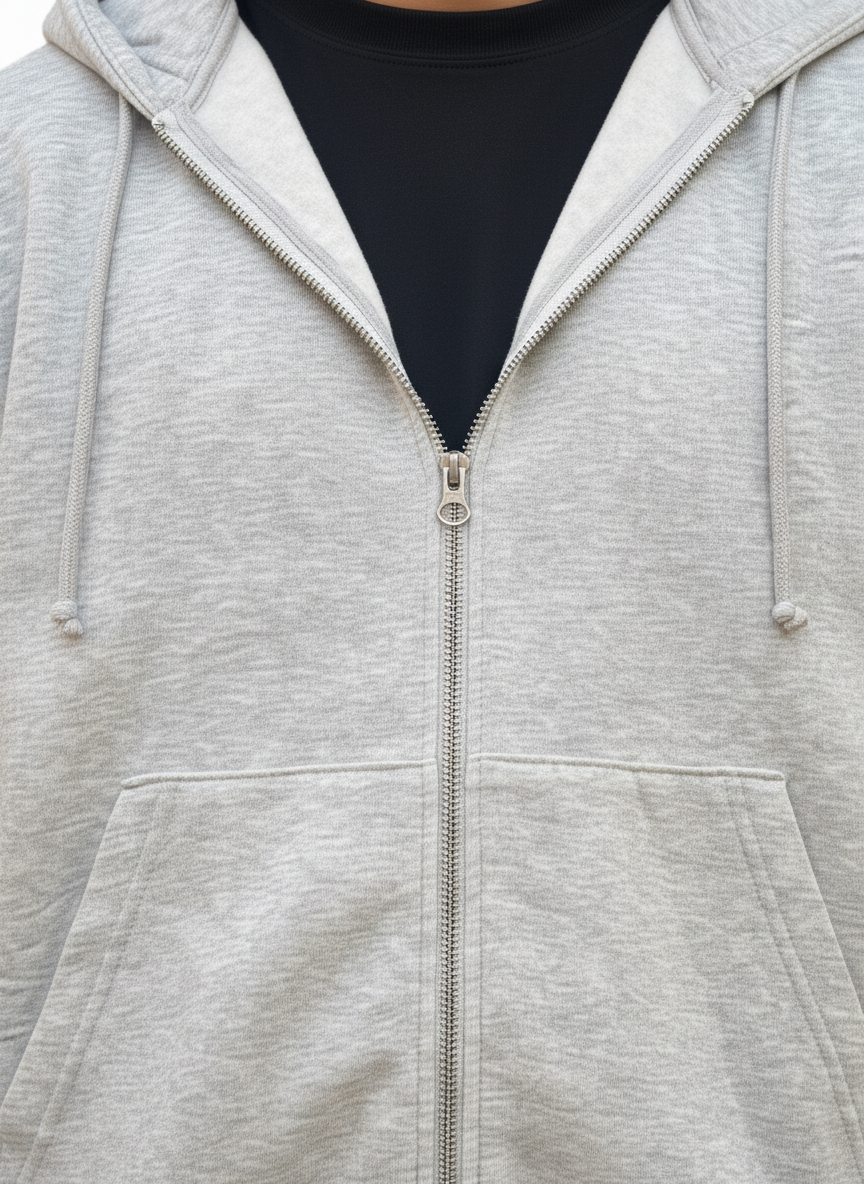 Unisex Oversized Zip-Up Hoodie